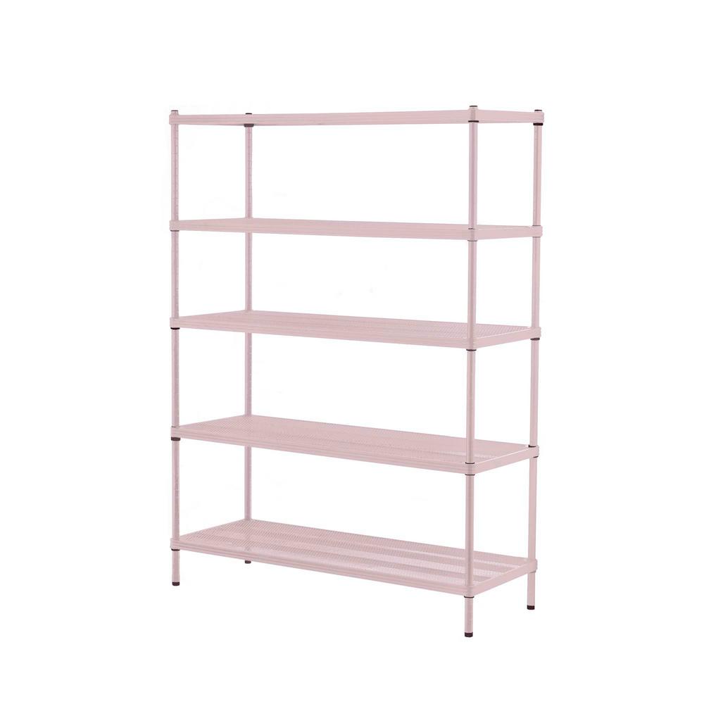 Design Ideas MeshWorks 5-Shelf Metal Blush Pink ...