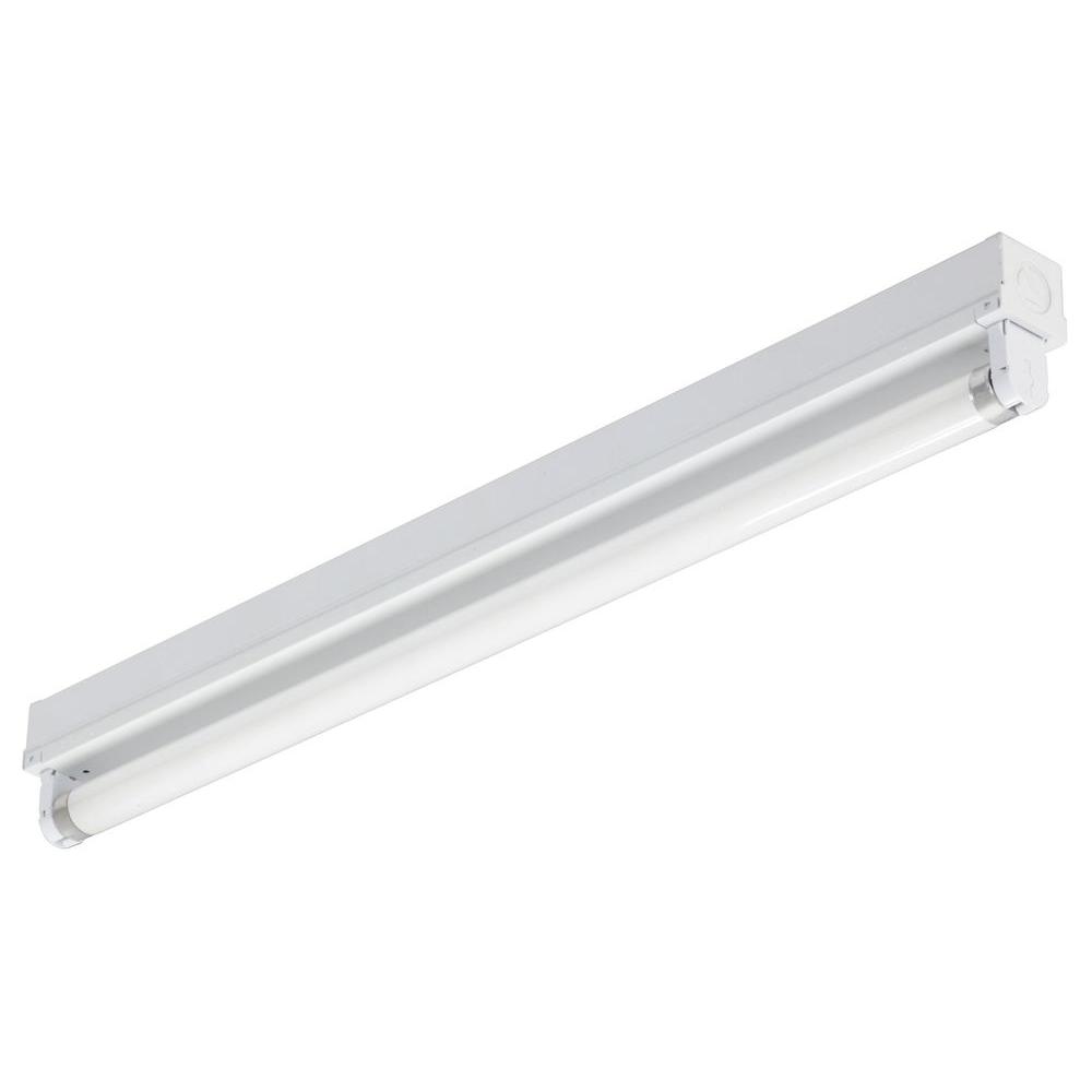 Lithonia Lighting 2 Ft 1 Light Gloss White T8 Fluorescent Strip Light