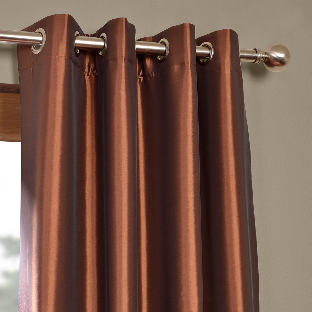 Exclusive Fabrics Furnishings Copper Brown Grommet Blackout Faux