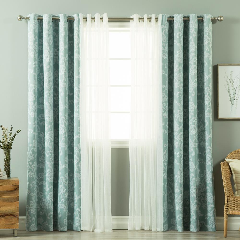 Best Home Fashion Umixm Tulle And Henna Spruce Flower Curtain 52