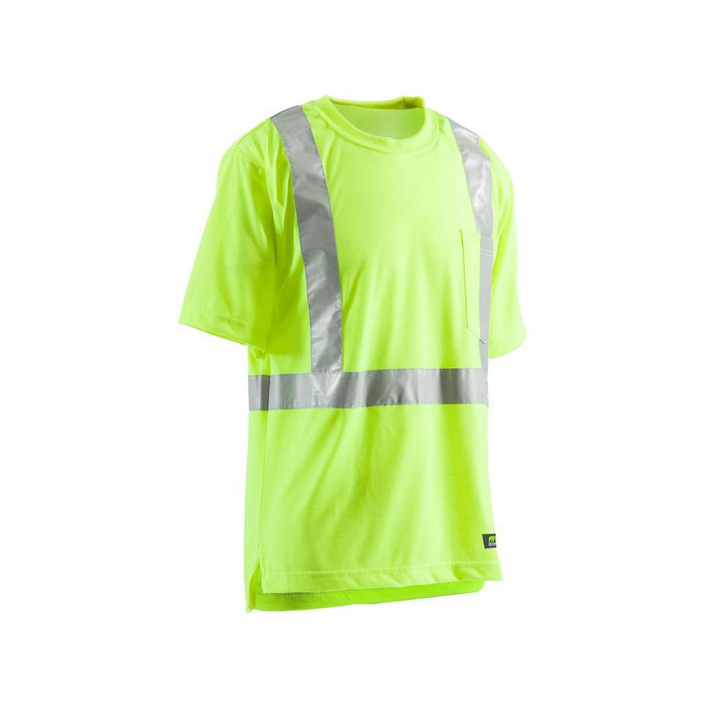 Berne Men S 6 Xl Tall Yellow 100 Polyester Hi Vis Type R Class 2
