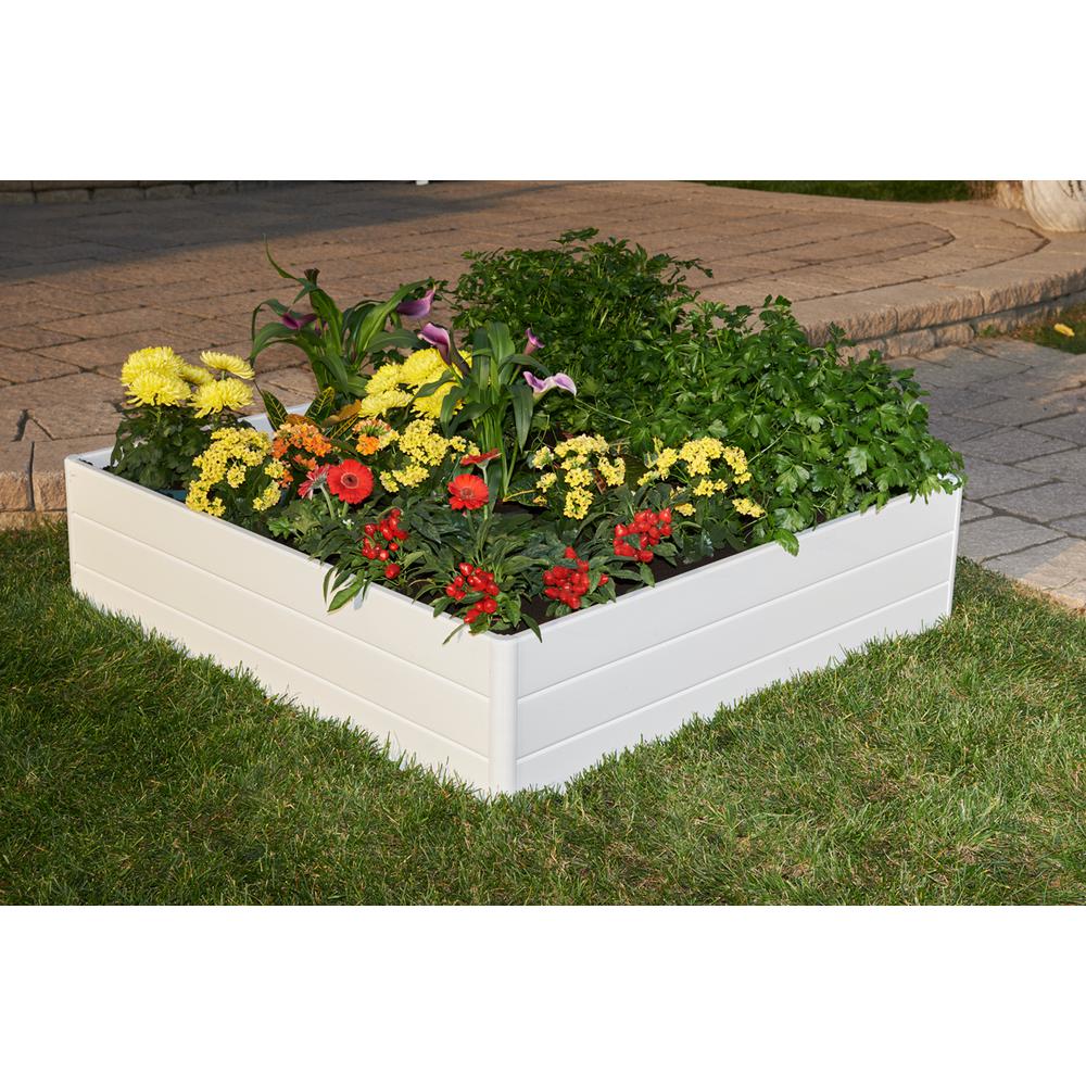 Nuvue Raised Garden Bed White 44 5 X 44 5 X 11 5 26007 The