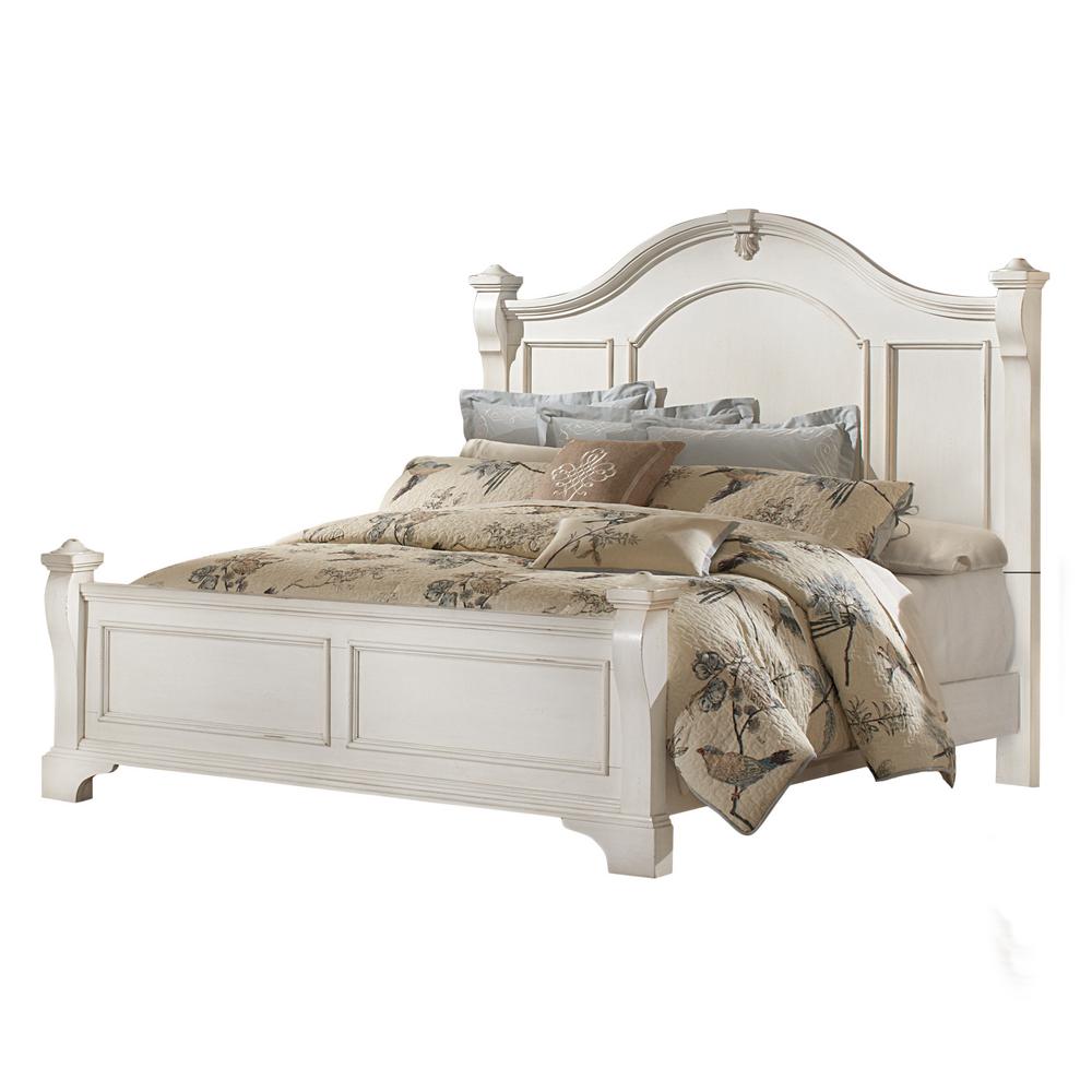 American Woodcrafters Heirloom Antique White Queen Poster