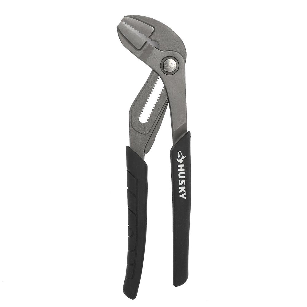 Husky 8 in. Quick Adjusting Groove Joint Pliers with Straight Jaw90139
