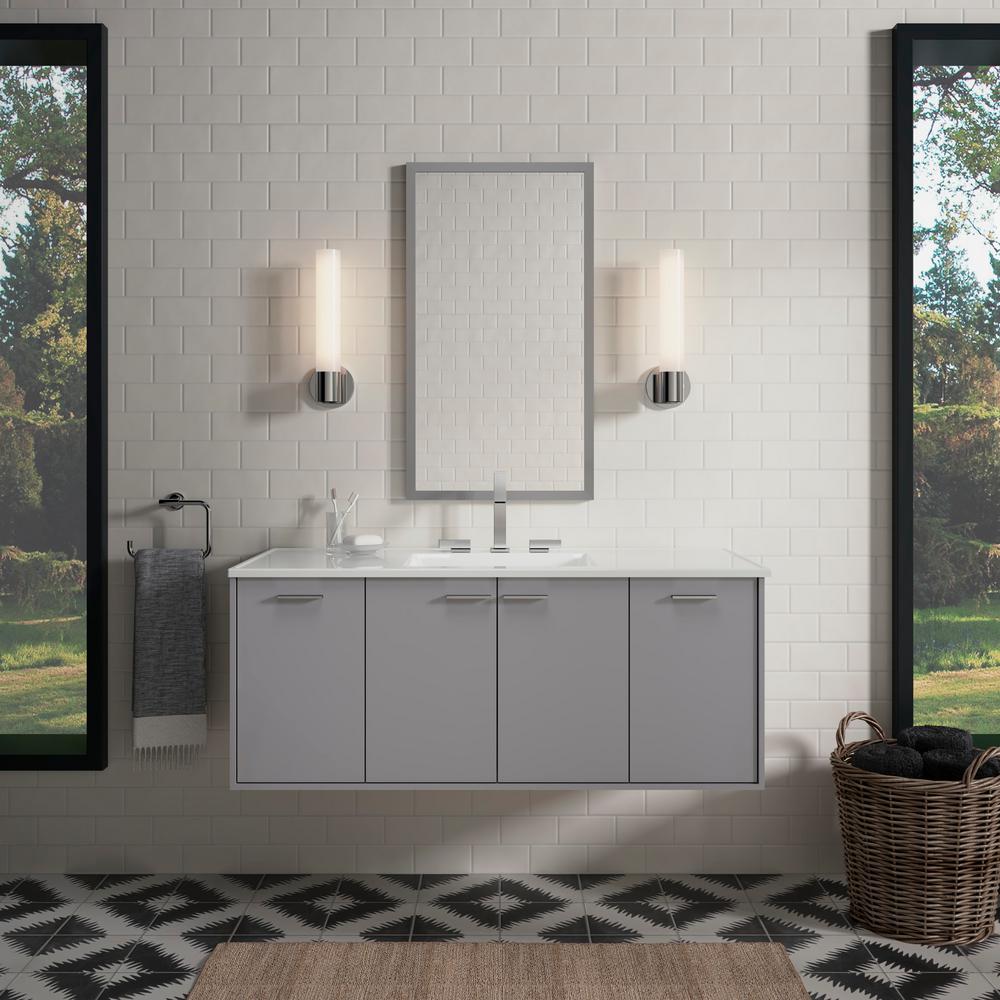 Kohler Jute 48 In W Wall Hung Vanity Cabinet In Mohair Grey With