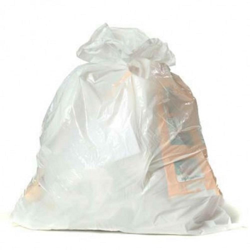 Plasticplace 89 Gal. White Drawstring Trash Bags (Case of 200