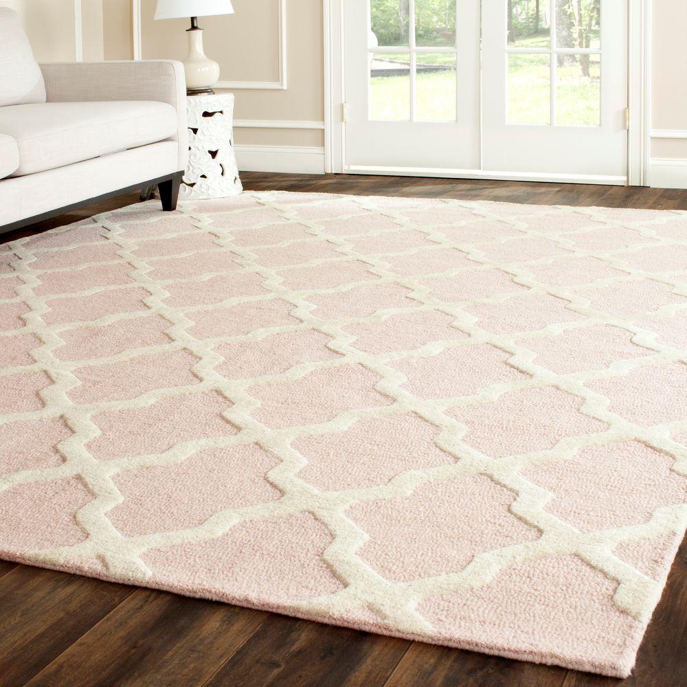 Safavieh Cambridge Light Pink/Ivory 9 ft. x 12 ft. Area RugCAM121M9