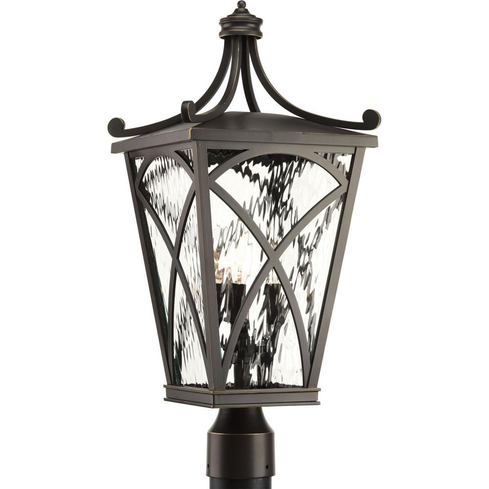 Progress Lighting Cadence Collection 3 Light Outdoor Oil Rubbed Progress Lighting Cadence Collection 3 Light Outdoor Oil Rubbed Bronze Post Lamp