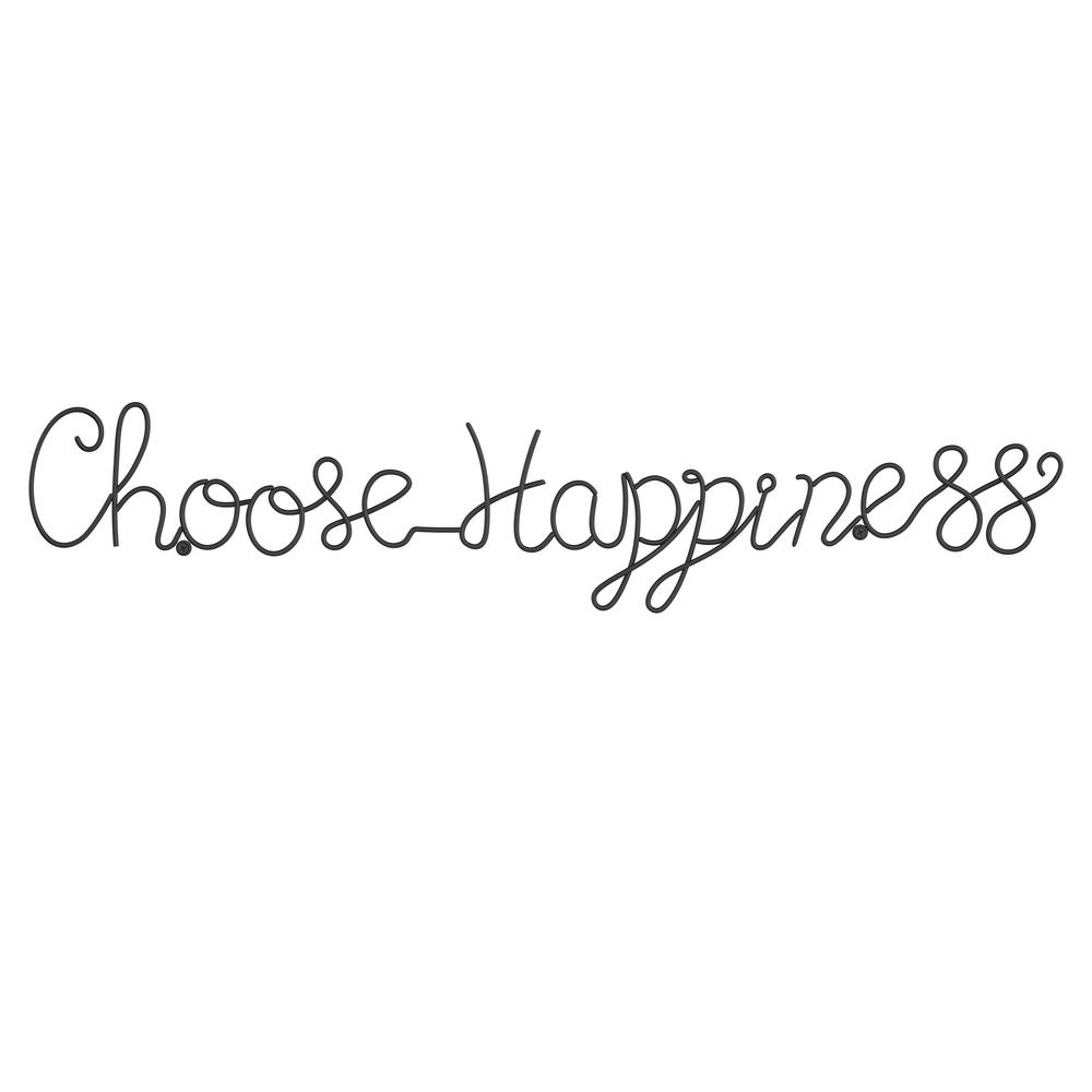 Lavish Home Choose HappinessMetal Cutout Sign, Black was $19.0 now $12.23 (36.0% off)