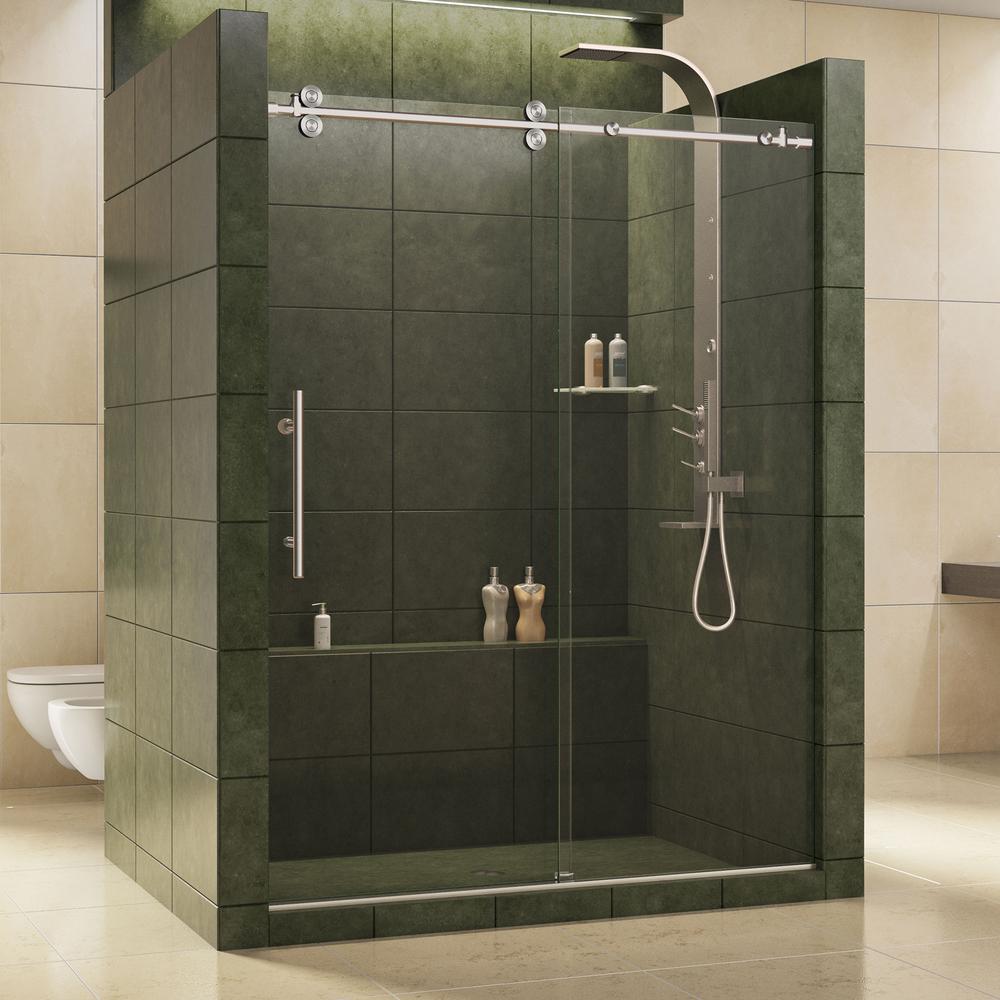 DreamLine Enigma 56 in. to 60 in. x 79 in. Frameless Sliding Shower