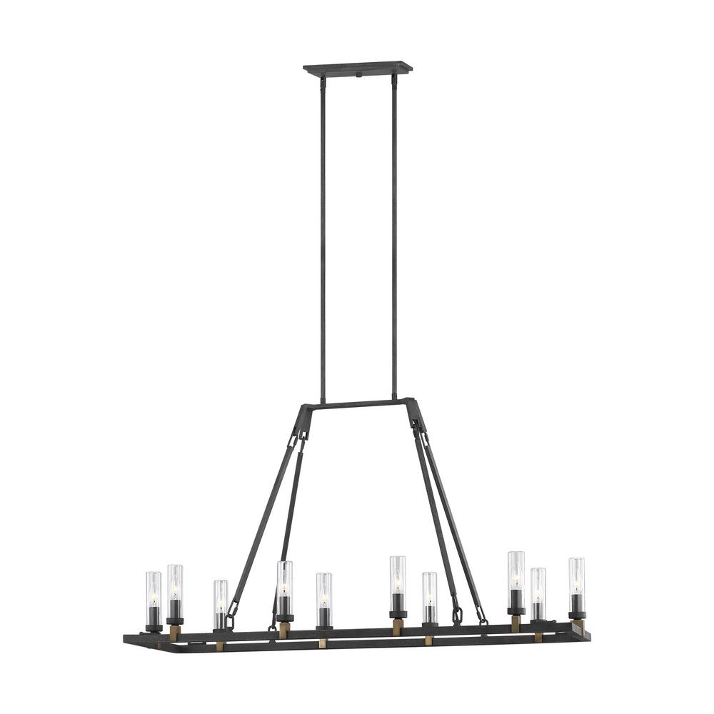 Outdoor Chandeliers Ceiling Lighting Landen Antique Forged Iron 10 Light Outdoor Hanging Chandelier