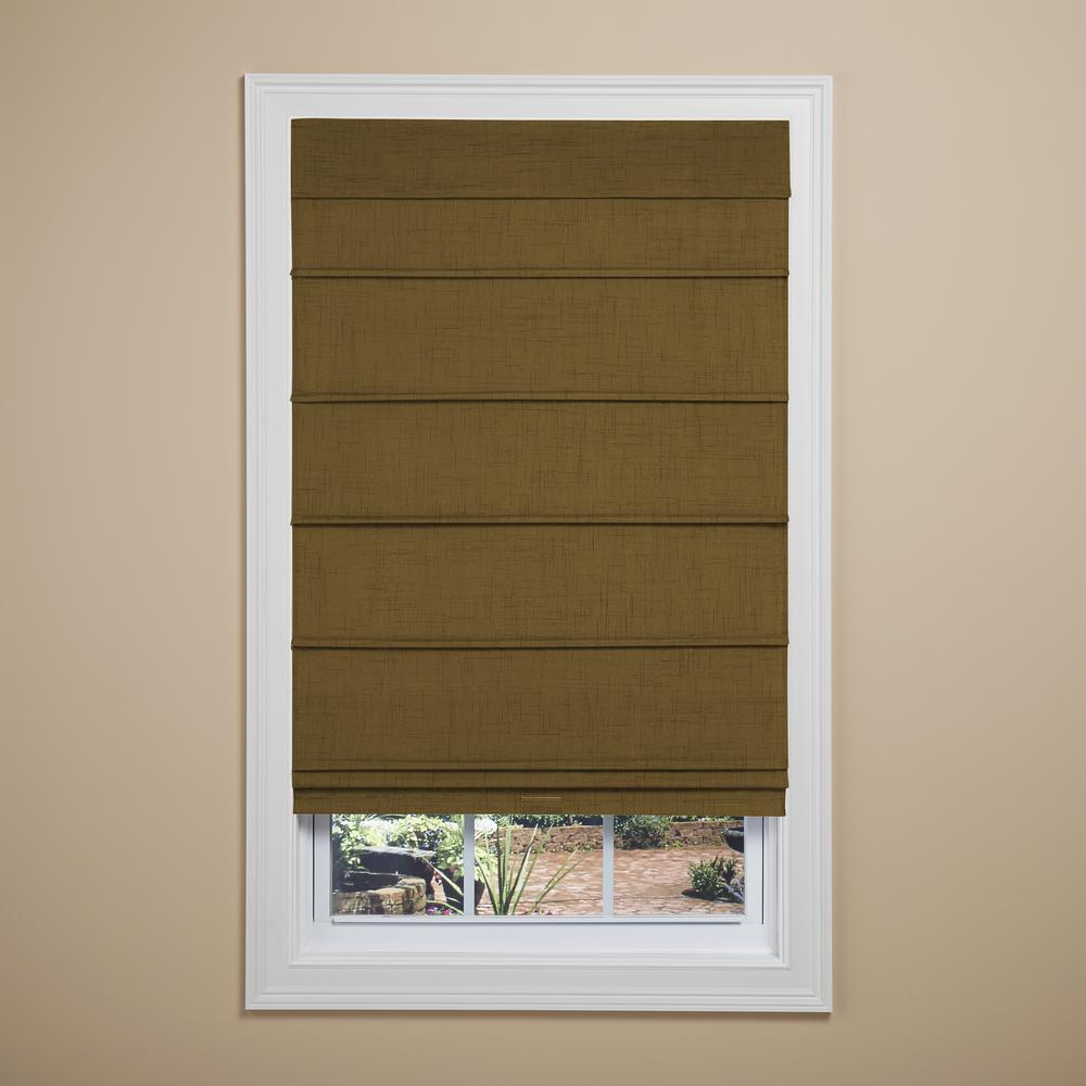 Real Simple Cordless Fabric Roman Shades Window Blinds Elegant Home Fashions Cafe Cordless Room Darkening Fabric
