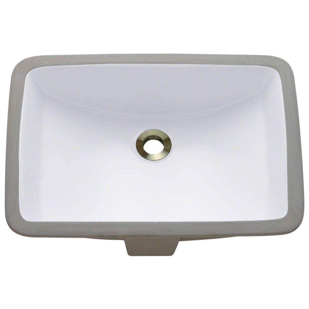 White Mr Direct Undermount Bathroom Sinks U1913 W 64 1000 