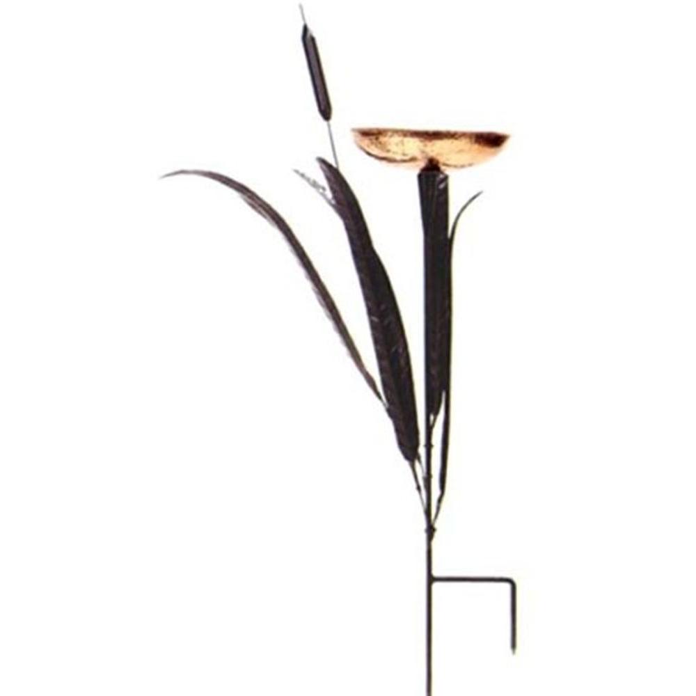 Achla Designs 50 in. Tall Copper Single Cattail Birdbath ...