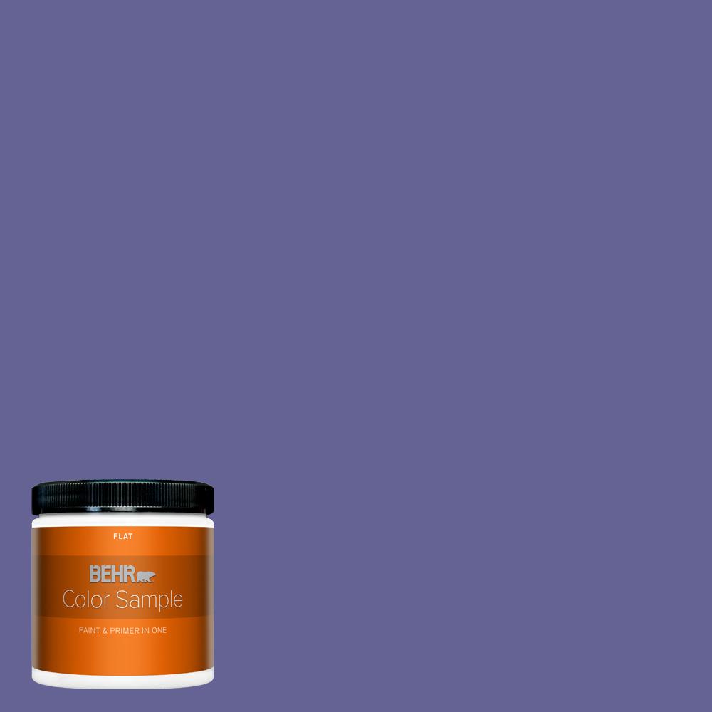 BEHR PREMIUM PLUS 8 oz. T1513 Prime Purple Flat Interior Paint and