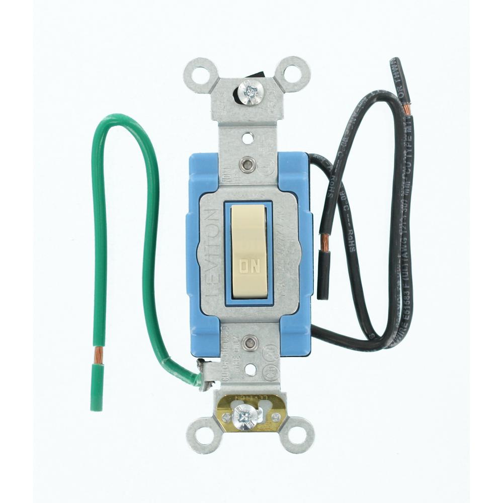 Leviton 15 Amp Industrial Grade Heavy Duty SinglePole Toggle Switch