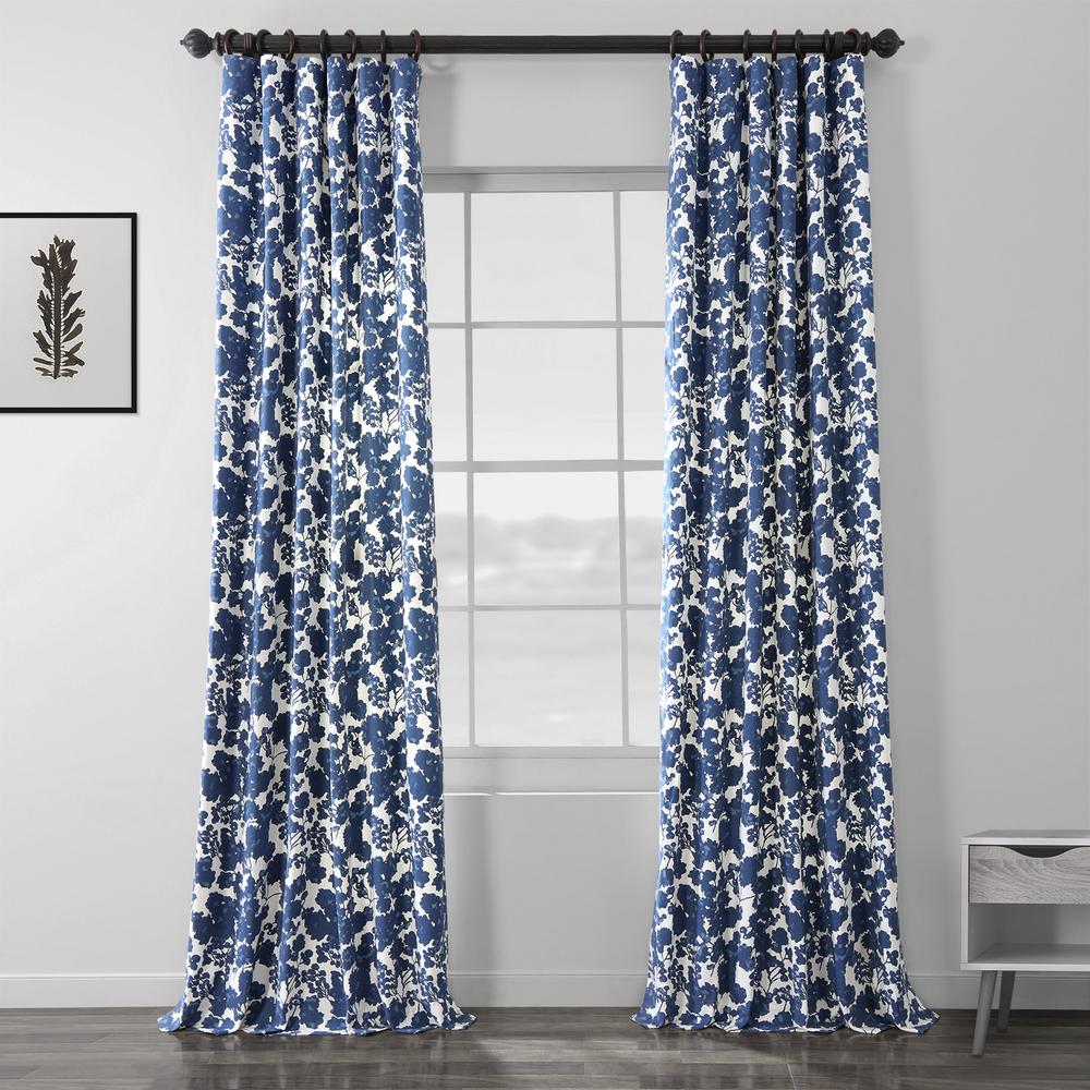 Indigo striped patterned curtain fabric//material BR034 New Blue