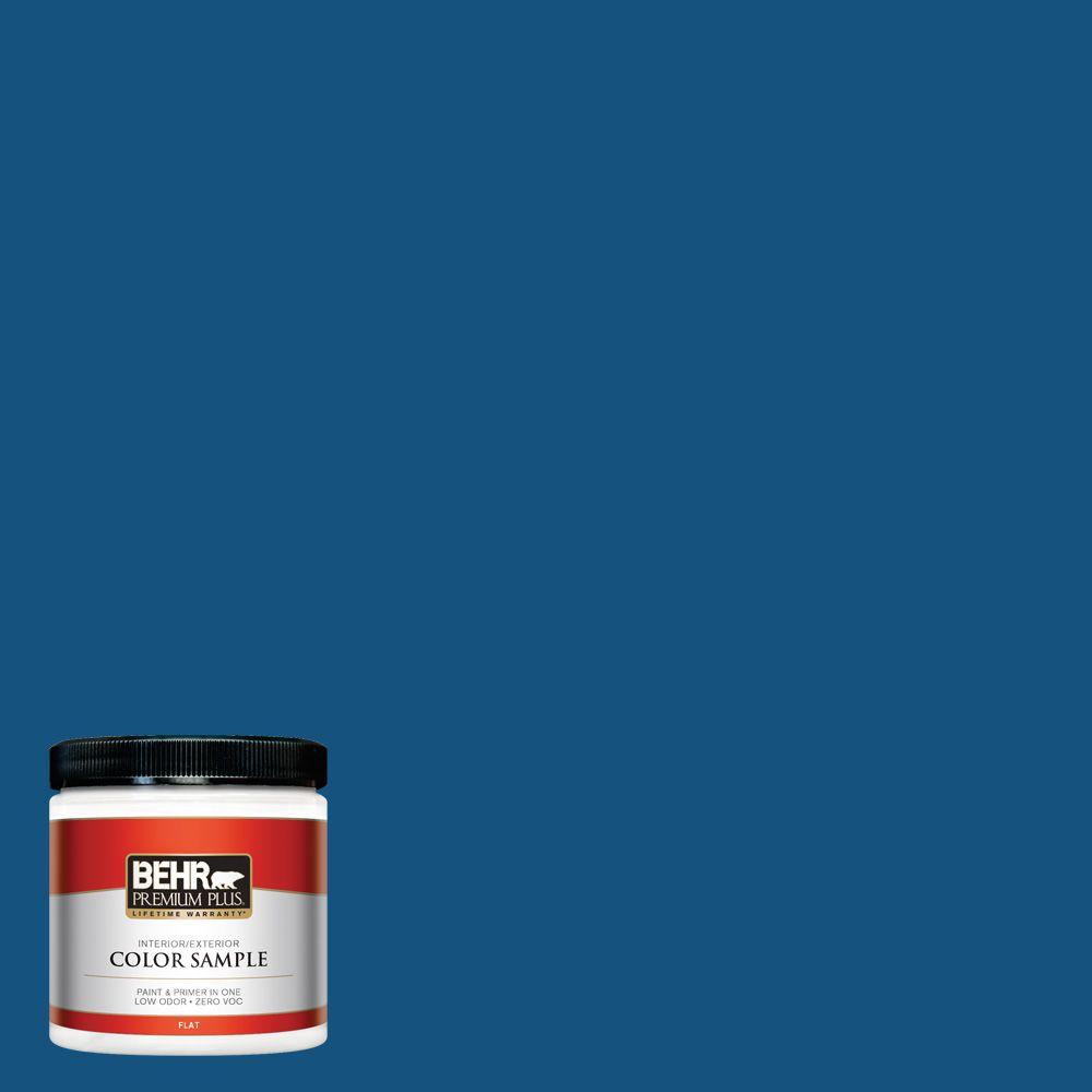 Behr Premium Plus 8 Oz S H 570 Blueberry Twist Flat Interior S H 570 Blueberry Twist Flat Interior Exterior Paint And Primer In One Sample