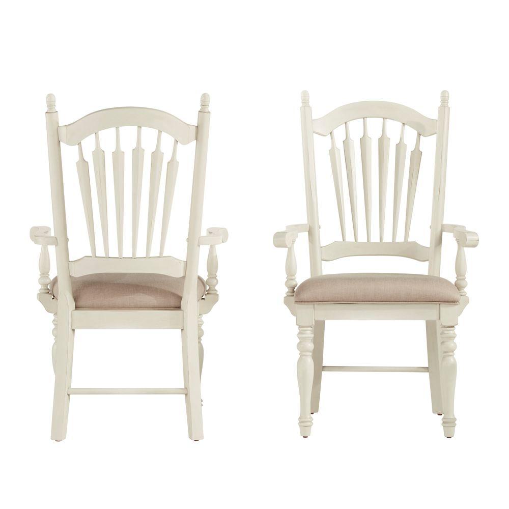 HomeSullivan - White - Dining Chairs - Kitchen & Dining Room Margot Antique White Wood Dining Chair (Set of 2) - HomeSullivan - White - Dining Chairs - Kitchen & Dining Room