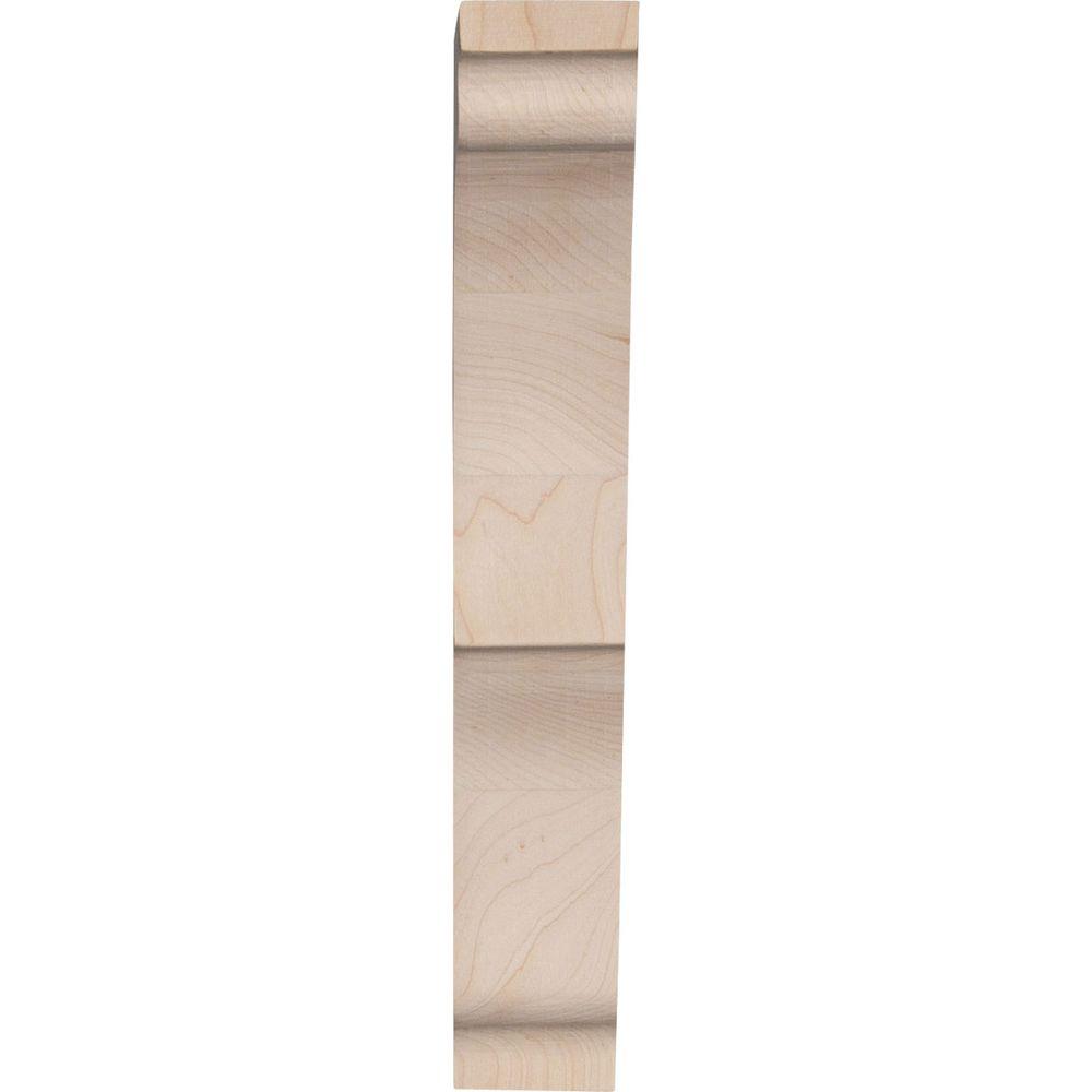 Ekena Millwork BKTW01X08X12THRW Bracket 1 3//4W x 8 1//2D x 12H Rubberwood
