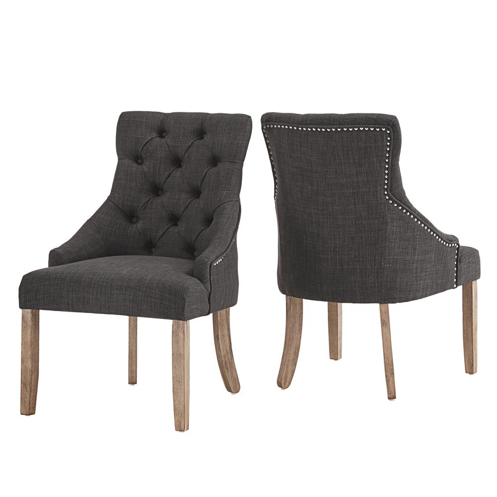 Tufted Dining Chairs Kitchen Dining Room Furniture The Home Depot