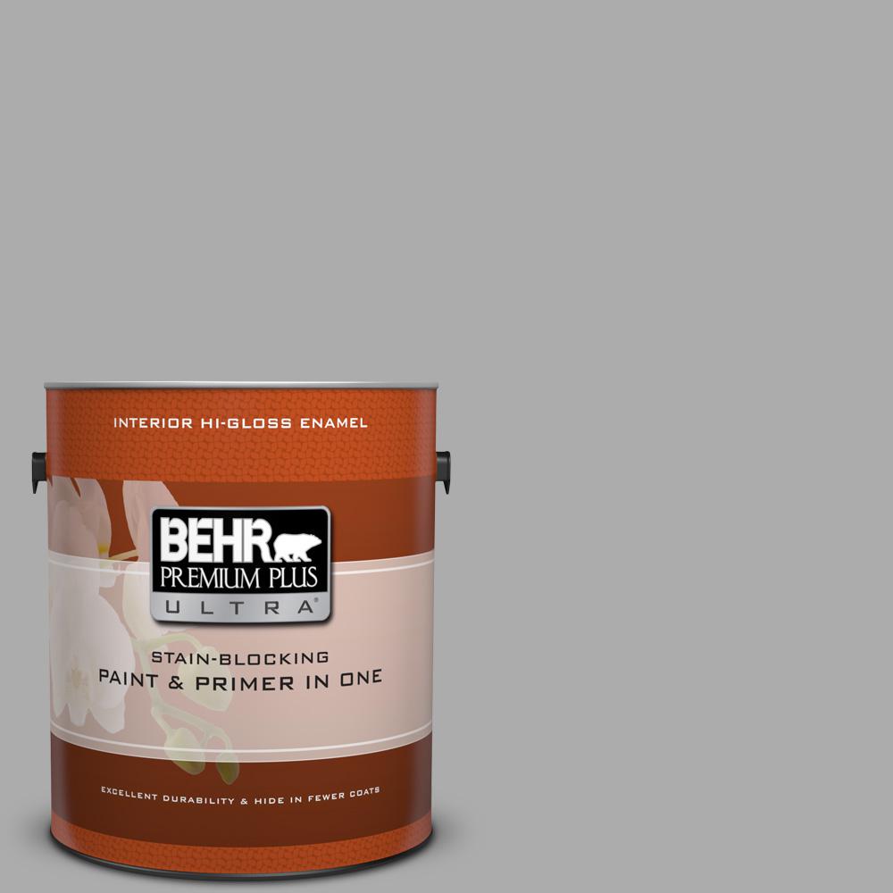 BEHR Premium Plus Ultra 1 gal. N5203 Flannel Gray HiGloss Enamel