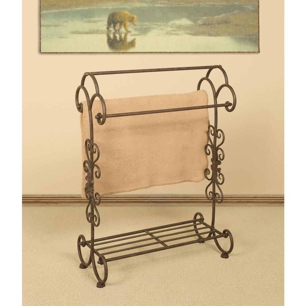 Oil-Rubbed Bronze Scrollwork Quilt Rack