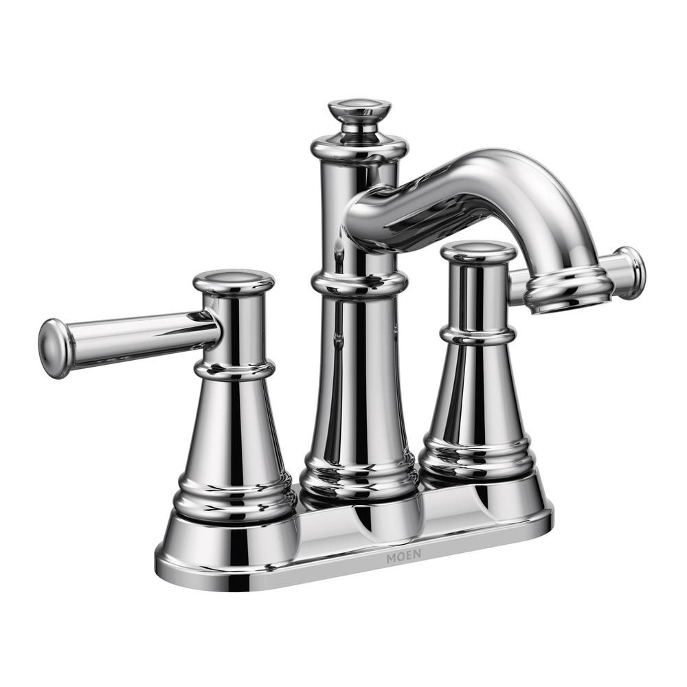 MOEN Belfield 4 in. Centerset 2-Handle Bathroom Faucet in ...