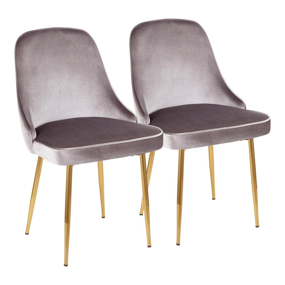 Lumisource Gold And Silver Marcel Velvet Dining Chair Set Of 2 Dc Lumisource Gold And Silver Marcel Velvet Dining Chair Set Of 2 Dc Marcl Au Sv2 The Home Depot