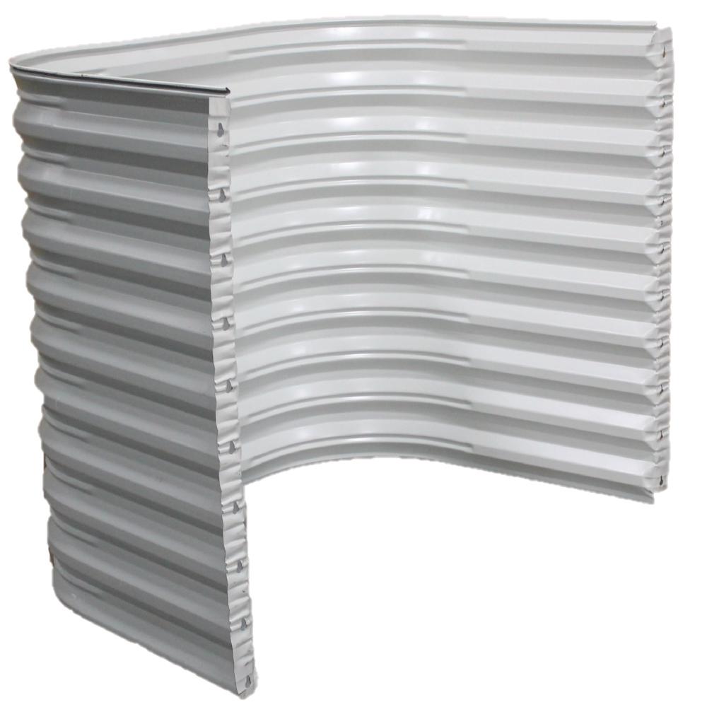 Shape Products 50 in. W x 72 in. H x 36 in. Projection White Steel