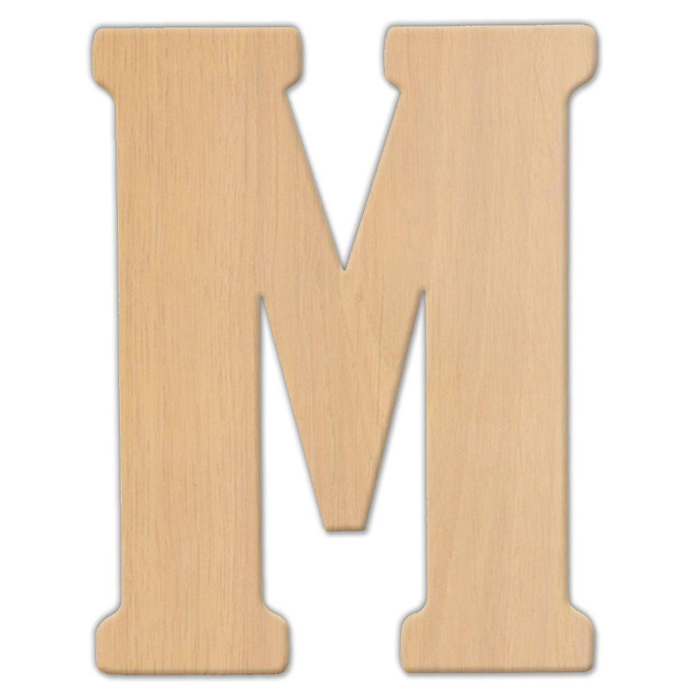 Decorative Letters Wall Decor The Home Depot Oversized Unfinished Wood Letter M