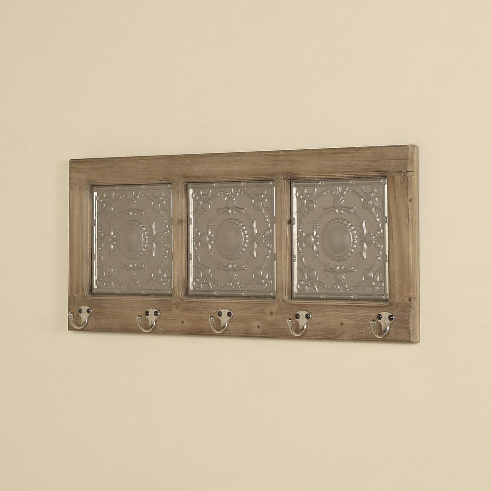 Natural Wood Wall Coat Hooks 4288 The Home Depot
