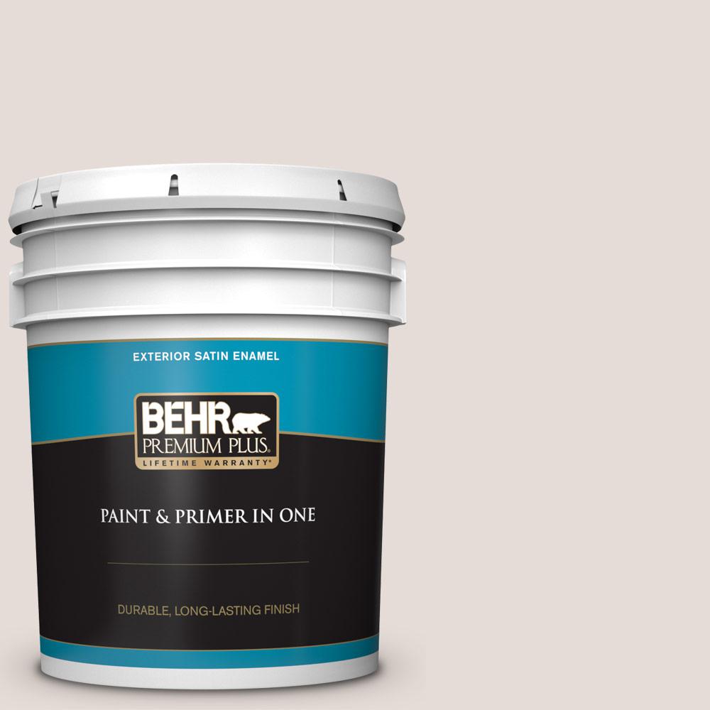 BEHR PREMIUM PLUS 5 gal. N2201 Spun Wool Satin Enamel Exterior Paint