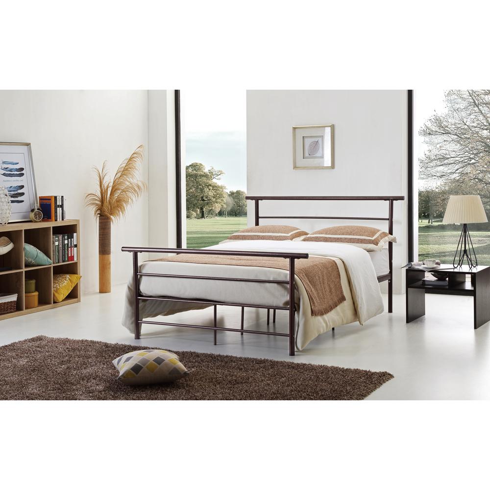 Hodedah Bronze Queen Bed Frame Hi829 Q Brnz The Home Depot Hodedah Bronze Queen Bed Frame