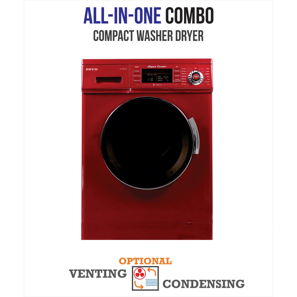 Deco Allinone 1200 RPM Compact Combo Washer Dryer with Optional