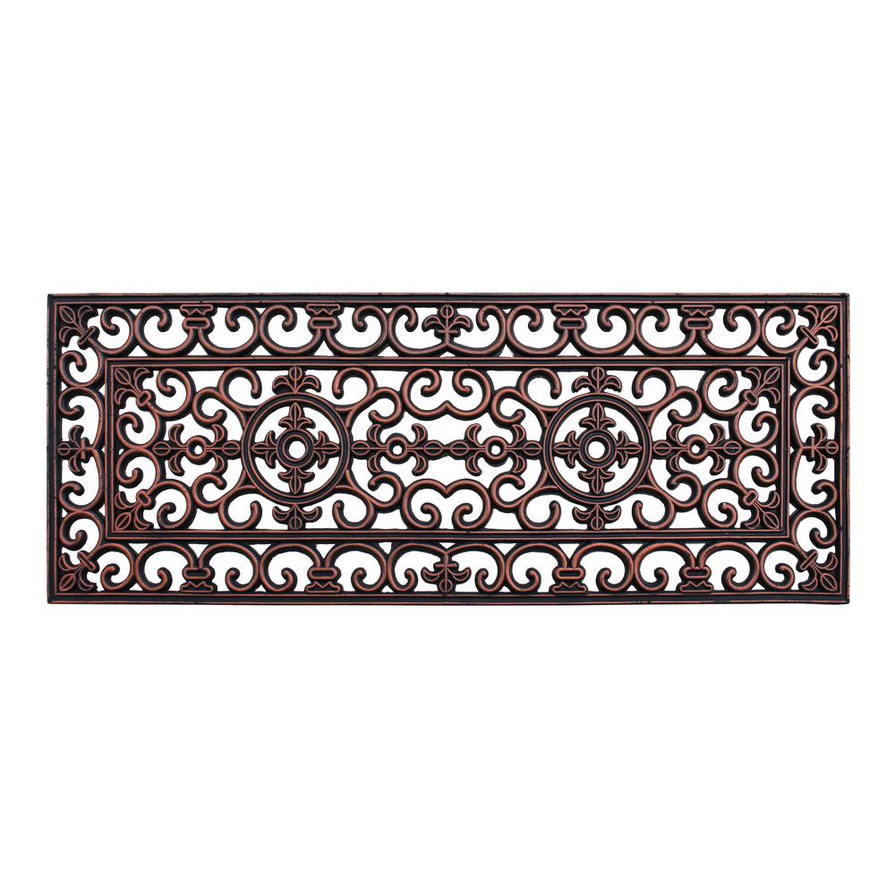 A1hc First Impression Rubber Iron 18 In X 48 Copper Finished A1hc First Impression Rubber Iron 18 In X 48 Copper Finished Elegant Large Double Door Mat A1hcl70 The Home Depot