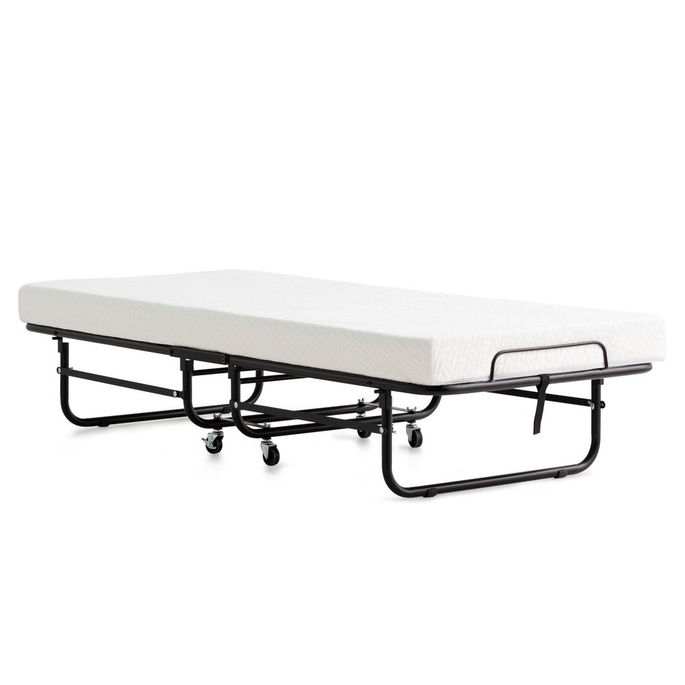 folding cot with memory foam mattress