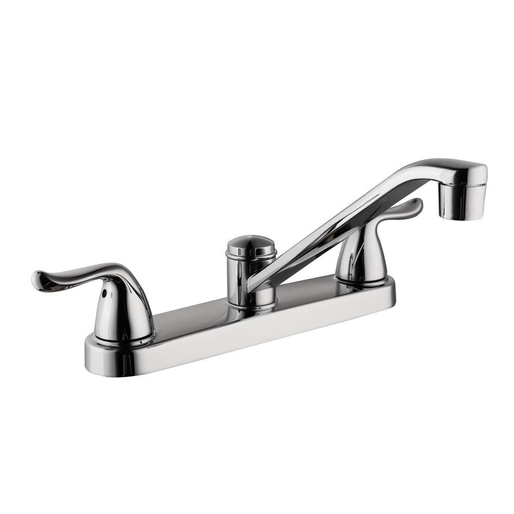 Glacier Bay Constructor 2 Handle Standard Kitchen Faucet In Chrome Glacier Bay Constructor 2 Handle Standard Kitchen Faucet In Chrome