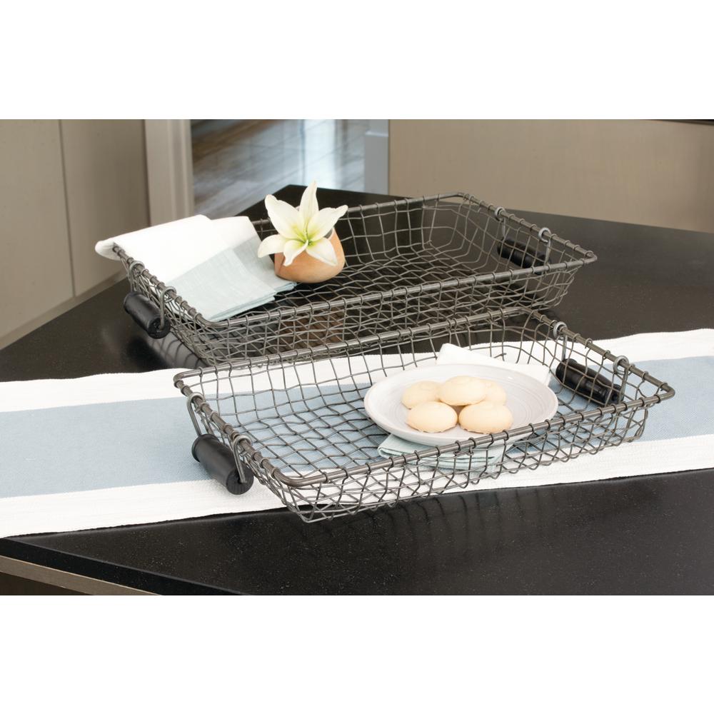 Titan Lighting Casa 23 in. x 14 in. and 19 in. x 12 in. Decorative Trays in Natural and Black (Set of 2), Natural/Black was $74.37 now $59.06 (21.0% off)