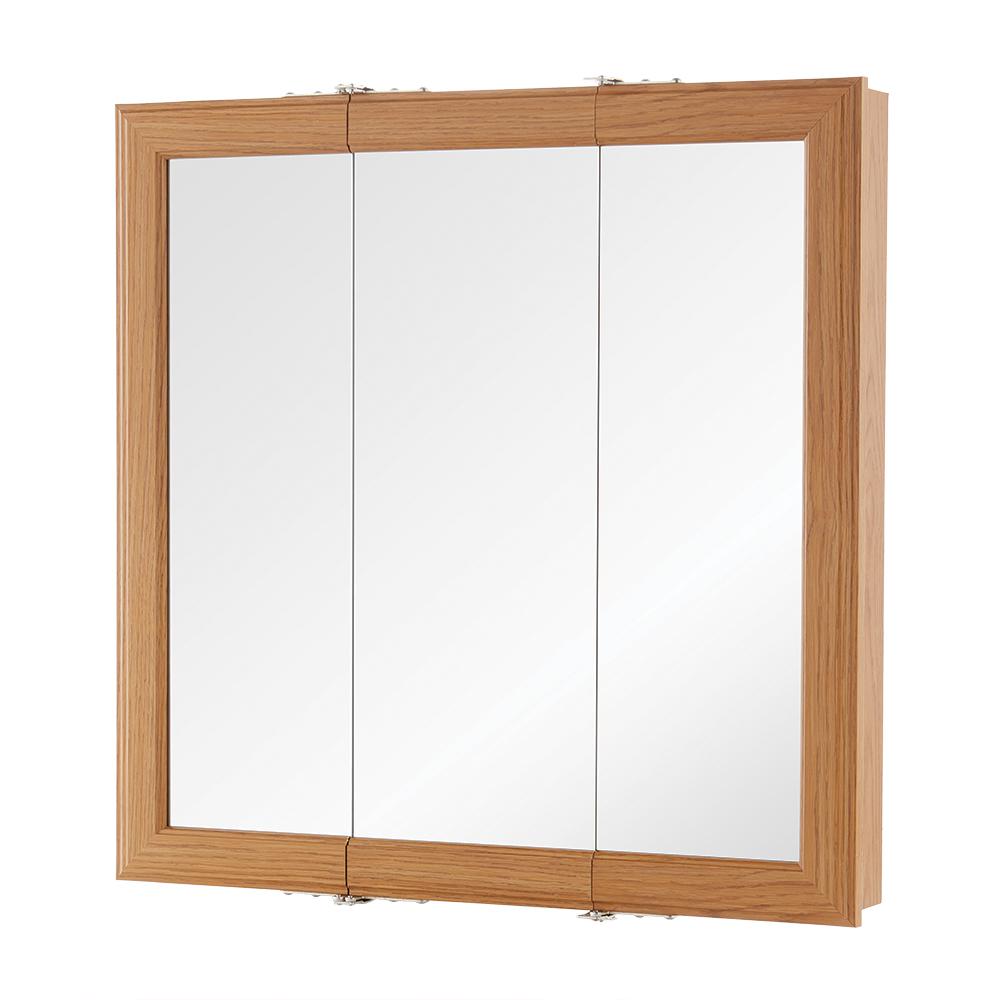 Glacier Bay 30 in. W x 30 in. H Framed SurfaceMount TriView Bathroom