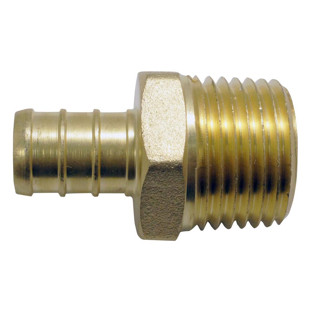 YUEPIN 2 Pack Barb Hose Fitting Brass Pipe Fitting Connector Fuel Gas Water 5//16 Barb x 1//2 NPT Male