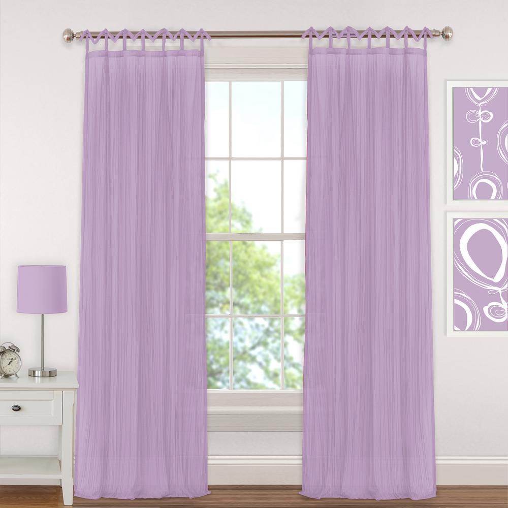 Elrene Greta 52 in. W x 95 in. L Polyester Sheer Window Curtain PaneL