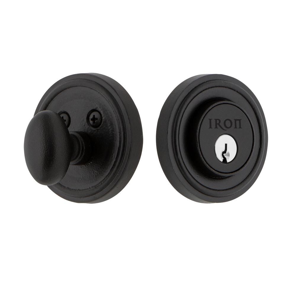 Unbranded Loch Rosette Black Iron SingleCylinder Deadbolt657302 The