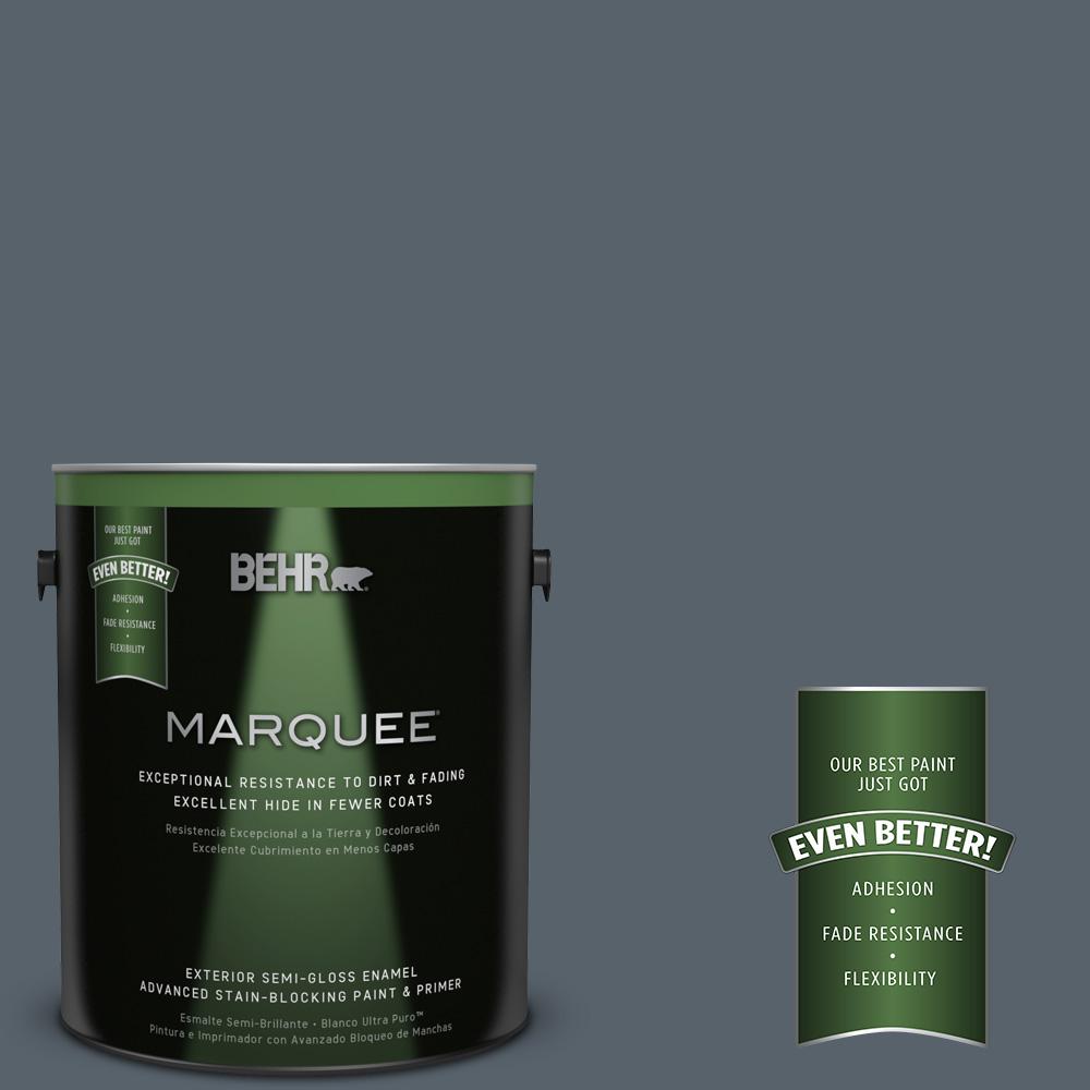 BEHR MARQUEE 1-gal. #N490-6 Calligraphy Semi-Gloss Enamel Exterior ...