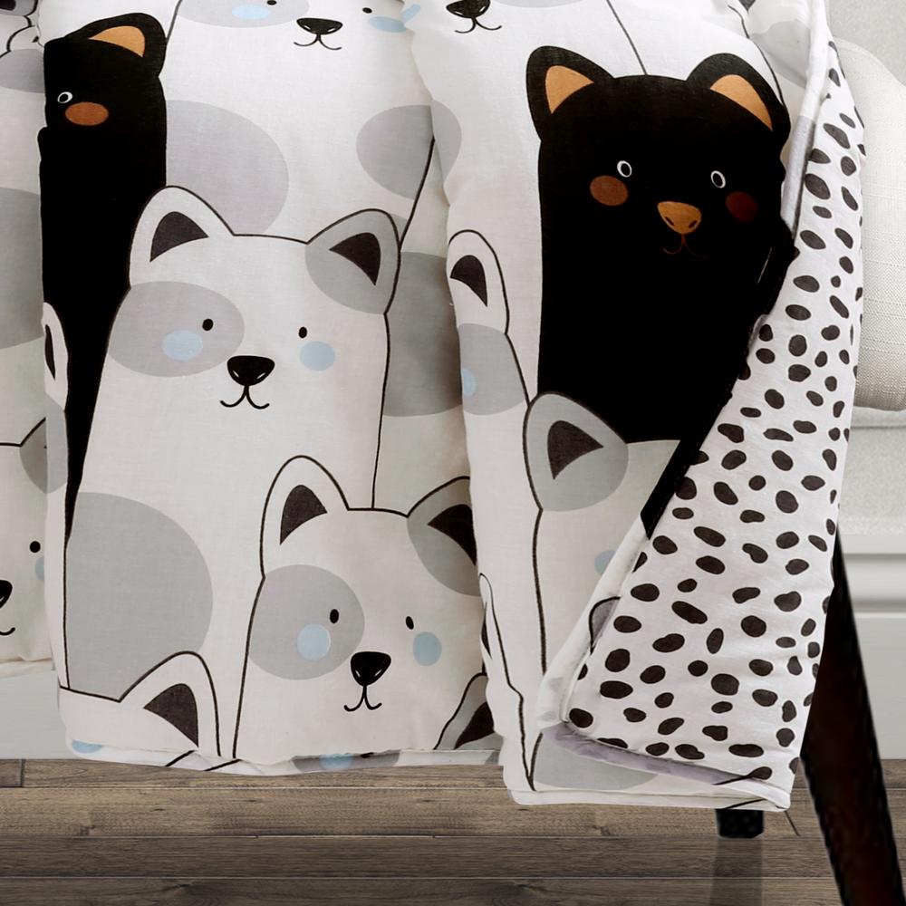 Stripe Bear Gray Black Throw Stripe Bear Gray Black Throw