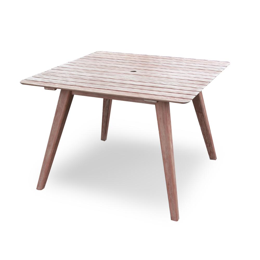 Light Brown Wood Patio Dining Tables The Home Depot Lorca Square Wood Outdoor Dining Table