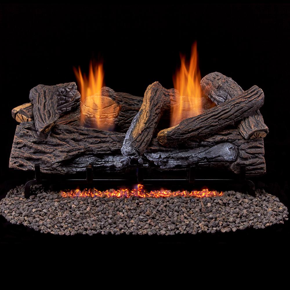 Duluth Forge Split Red Oak 24 In Vent Free Gas Fireplace Logs