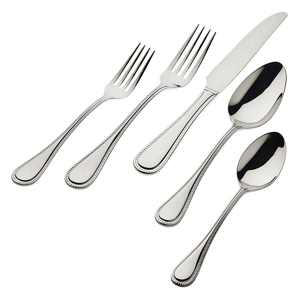 Godinger 77Piece Stainless Steel Flatware Set 42009 The Home Depot