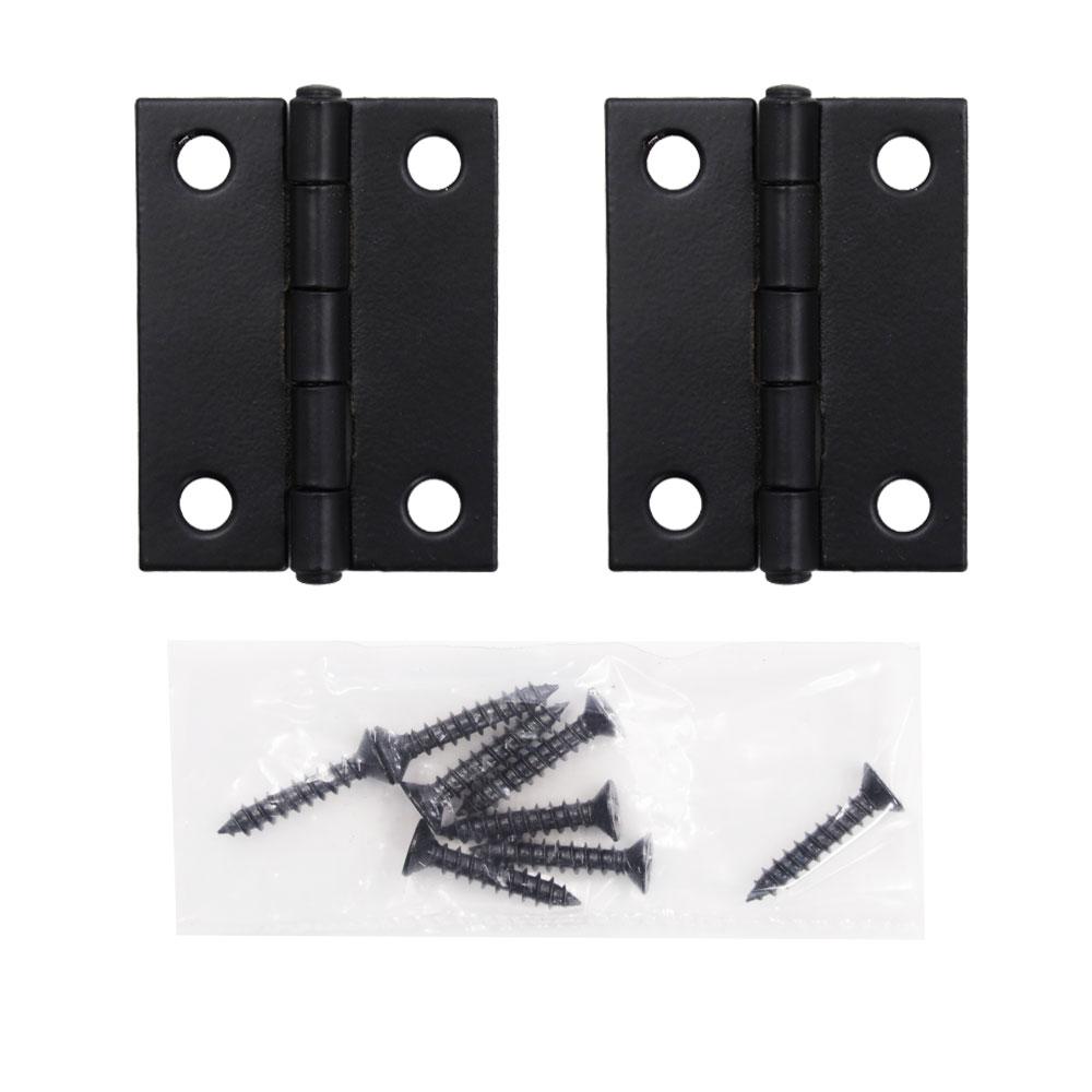 Everbilt 2 In. Matte Black Narrow Utility Hinge Non-removable Pin (2 