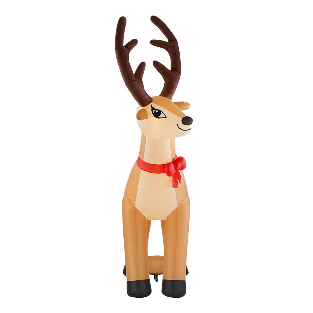 Home Accents Holiday 11 Ft Giant Inflatable Reindeer With LED Lights   Home Accents Holiday Christmas Inflatables 118763 64 600 